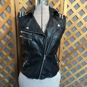 Faux Leather Studded Moro Vest Goth Deathrock Punk